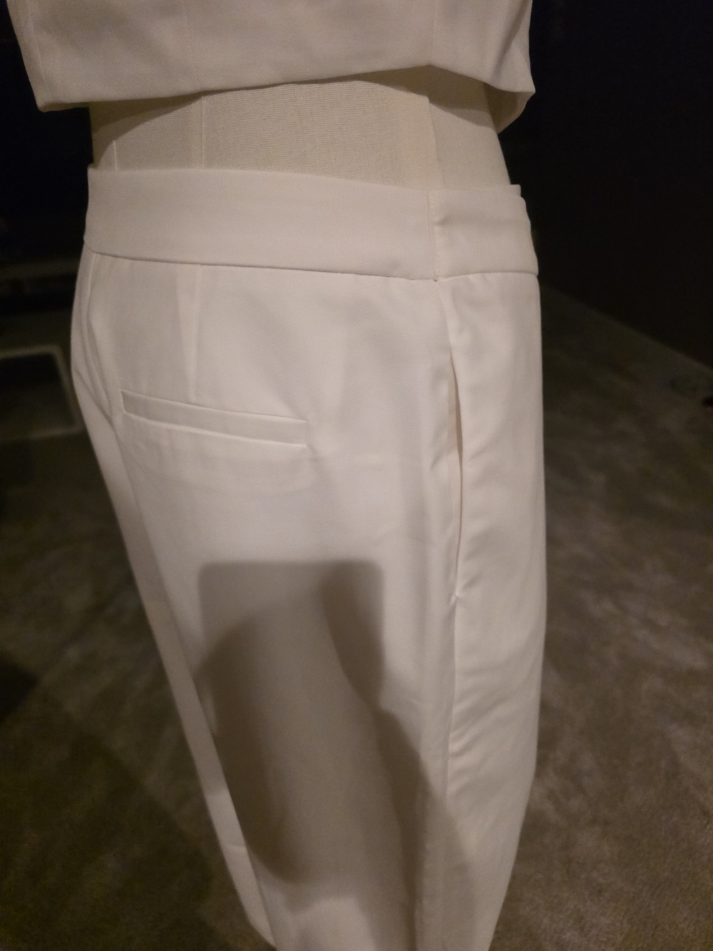 Commense Solid Asymmetrical Straight Leg Pants Set - Picture 7 of 9
